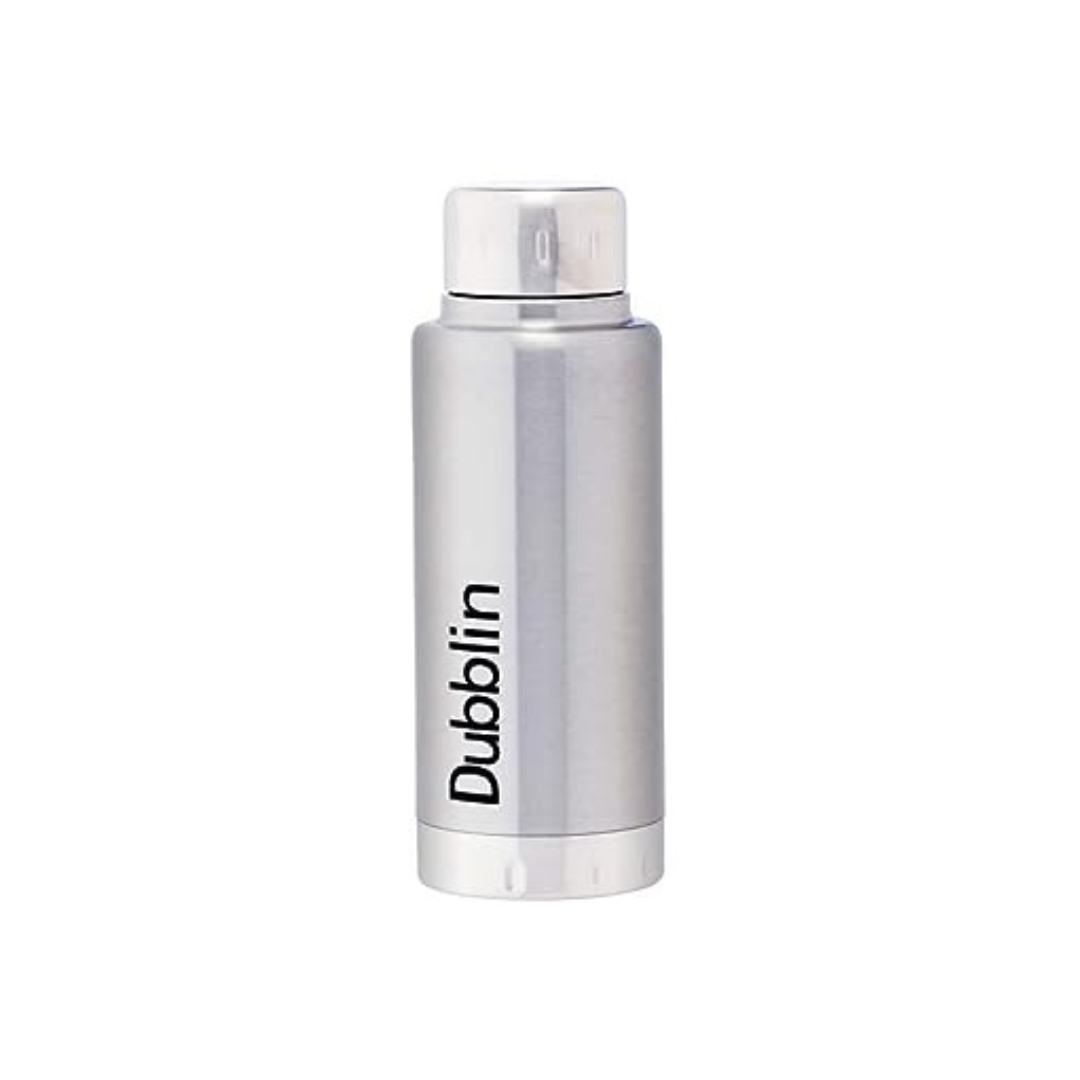 Dubblin Carry Double Wall Vacuum Insulated Water Bottle | Silver | 350 ML |