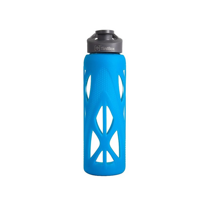 TintBox Borosilicate Glass Bottle | Electric Blue |