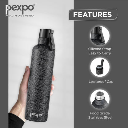 Pexpo Oslo Stainless Steel Water Bottle | 1 Ltr | Leak Proof |
