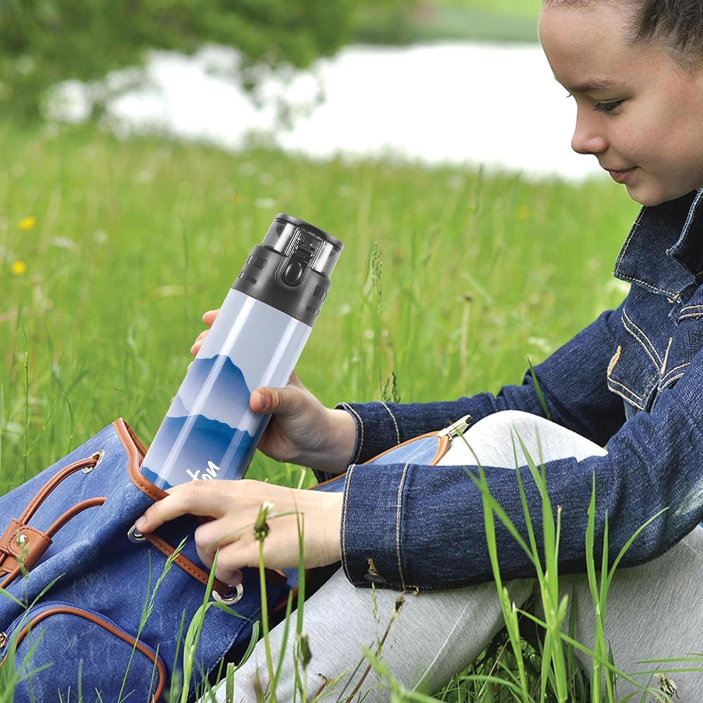 Milton Artesia Thermosteel Water Bottle | 24 Hours Hot & Cold | Blue | 900 ml | Blue |