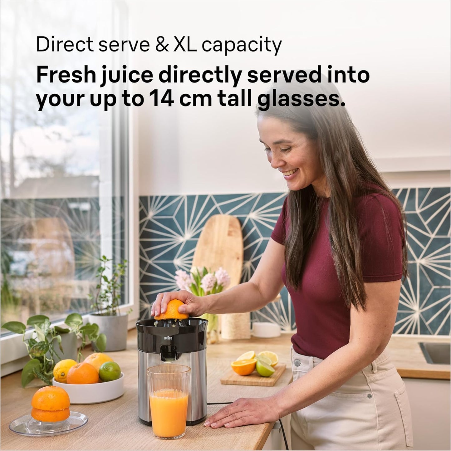 Braun Quick 5 Citrus Juicer | 60 W | Black | Smart Pulp Control |