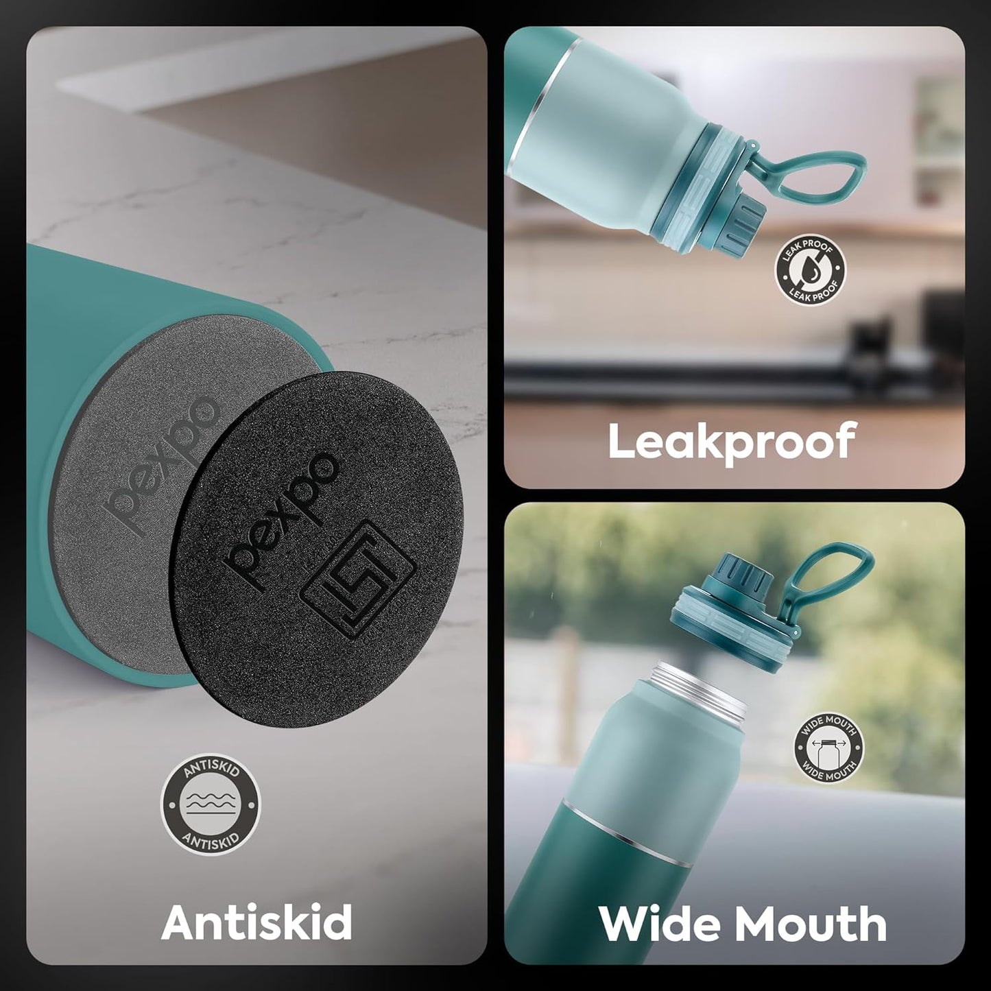 Pexpo Austin Stainless Steel Sipper Water Bottle | 740 ml |