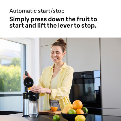 Braun Quick 7 Citrus Juicer | Unique Anti Drip System | Stainless Steel Body |