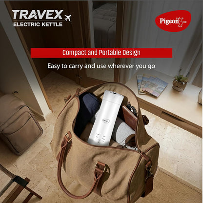 Pigeon Travex 300ml Electric Kettle | 350W Compact Portable Kettle for Water, Milk, Tea & Coffee