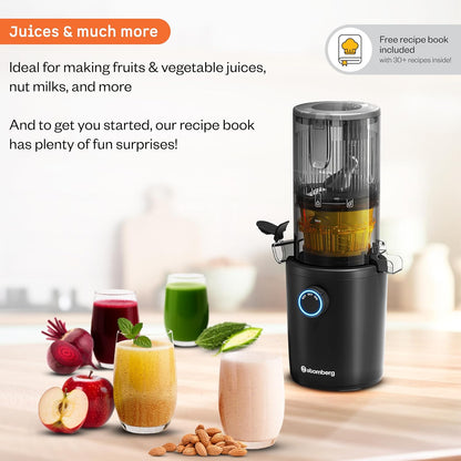 Atomberg Althea Cold Press Juicer | High Nutrition | XL Hopper | Auto Reverse | 40 RPM | Black |