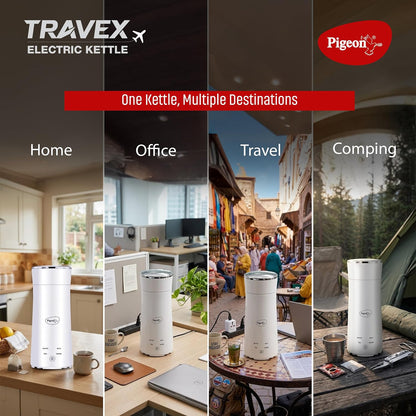 Pigeon Travex 300ml Electric Kettle | 350W Compact Portable Kettle for Water, Milk, Tea & Coffee