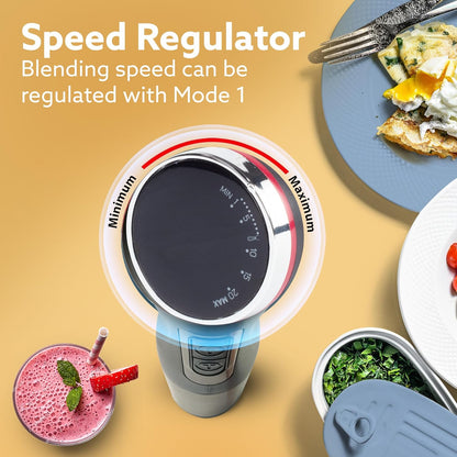 Agaro Royal Hand Blender & Chopper | 1000W | SS Blades | Black |