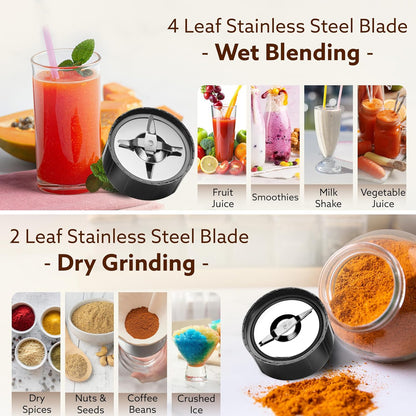 Agaro Regal 3 Jar Personal Blender | 400 Watts | Red & Black |