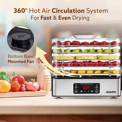 Agaro regal food Dehydrator 5 rack - Infinia Home and Kitchen