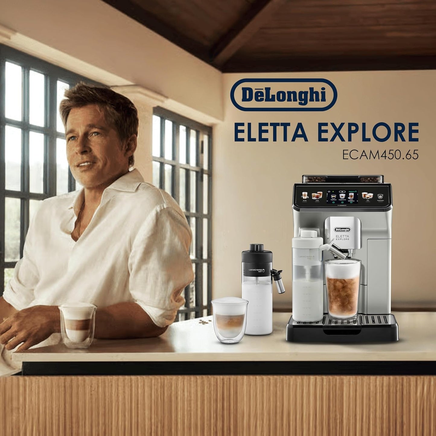 Delongi Elette Explore Coffee Machine | Black | 1450 Watts | Espresso Machine