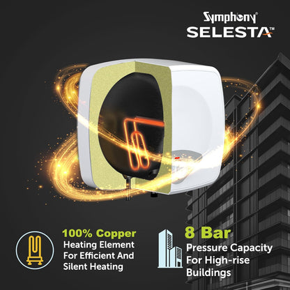 Symphony Selesta Geyser | 2KW Heating | White |