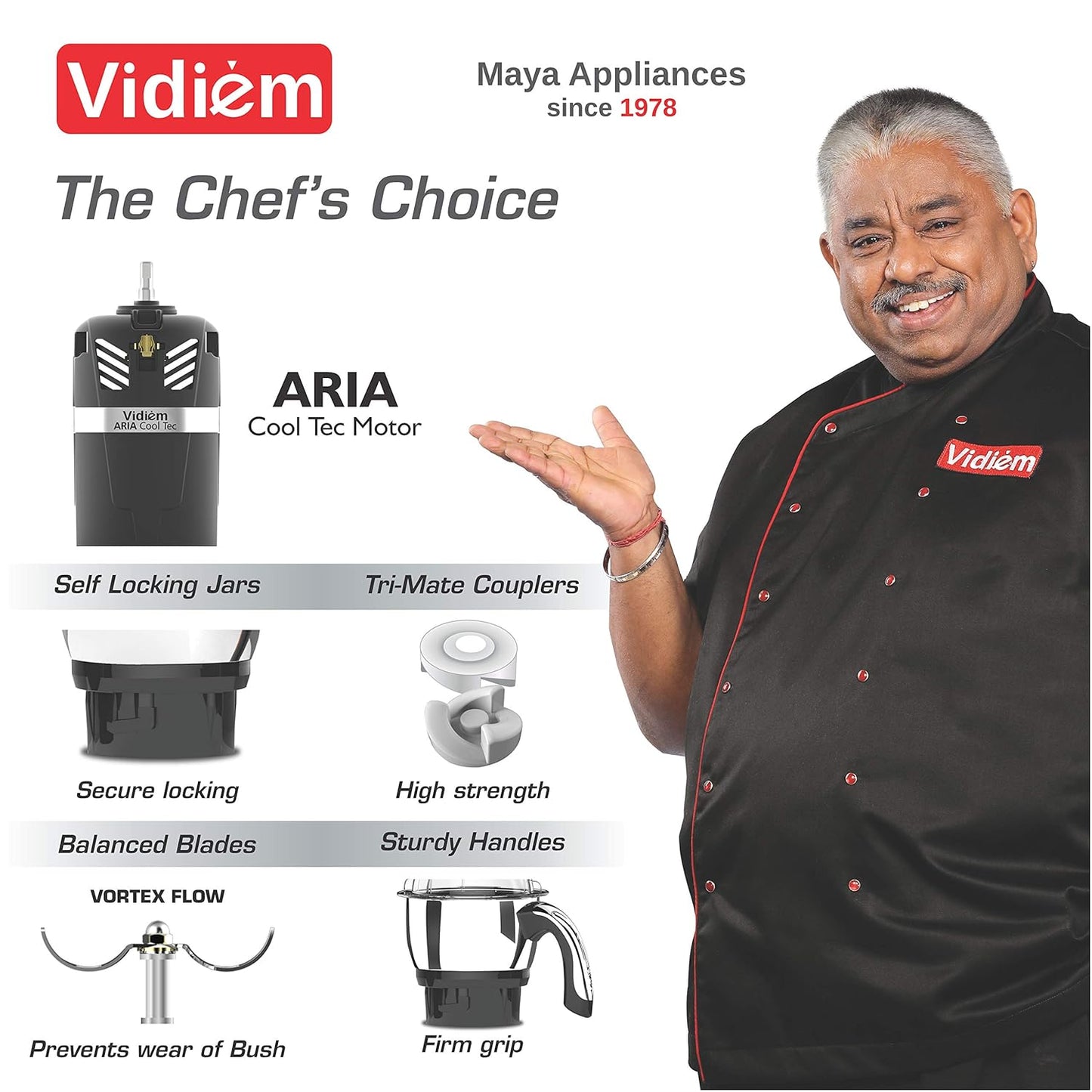 Vidiem | Maya | 5 Jar | 750 W - Infinia Home and Kitchen