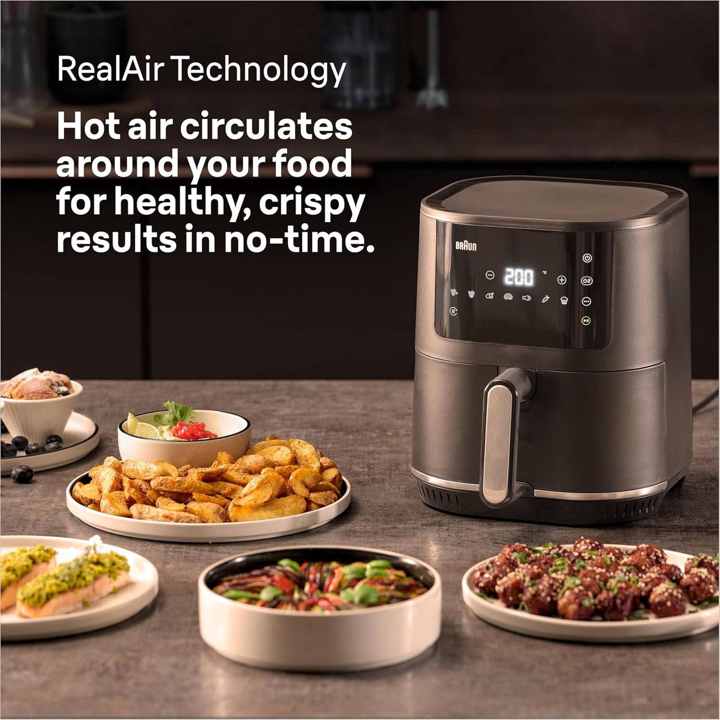 Braun MultiFry Air Fryer 3 | 1500W | 4.3L | Black | low-oil air fryer