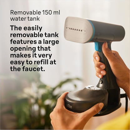 QuickStyle 5 Garment Steamer | Handheld Garment Steamer | Lightweight | Black & Blue