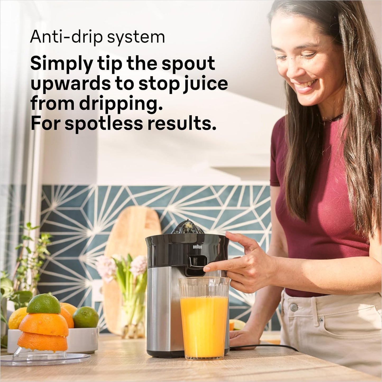 Braun Quick 5 Citrus Juicer | 60 W | Black | Smart Pulp Control |