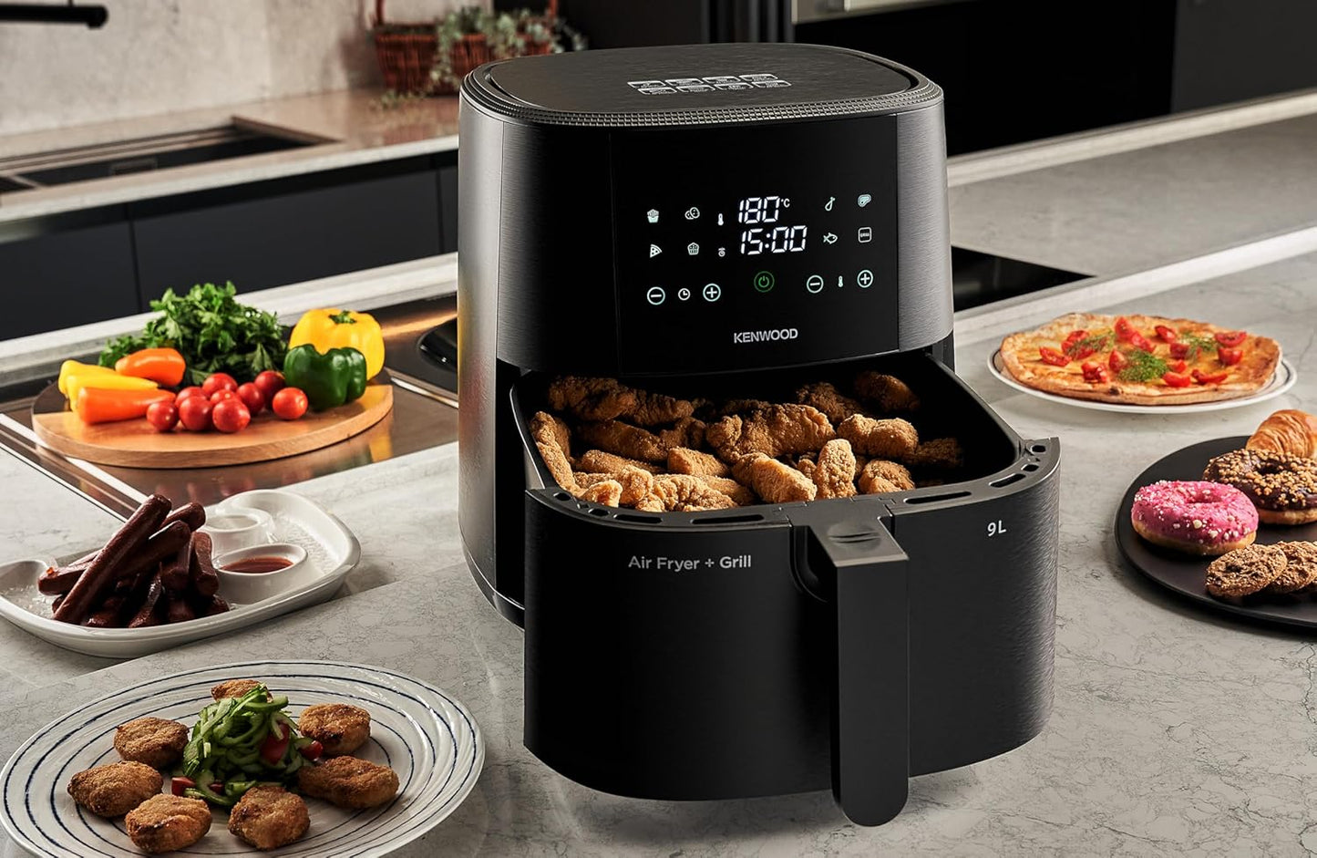 KENWOOD Airfryer | 9 Litre | Black | Digital Air Fryer