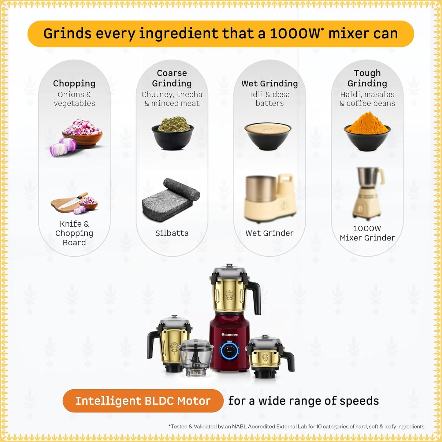 Atomberg Zenova Special Edition Mixer Grinder | BLDC Motor | 1000 Watt |
