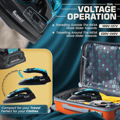 Warmex Mini Portable Travel Wet & Dry Steam Iron |  1100W  |