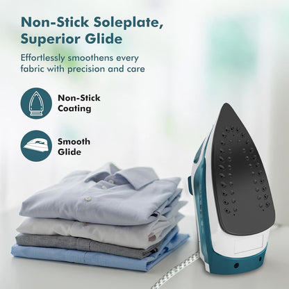 Havells Ventura 2000 Watt Steam Iron  | 220 ml Tank for Longer Ironing | Turquois |