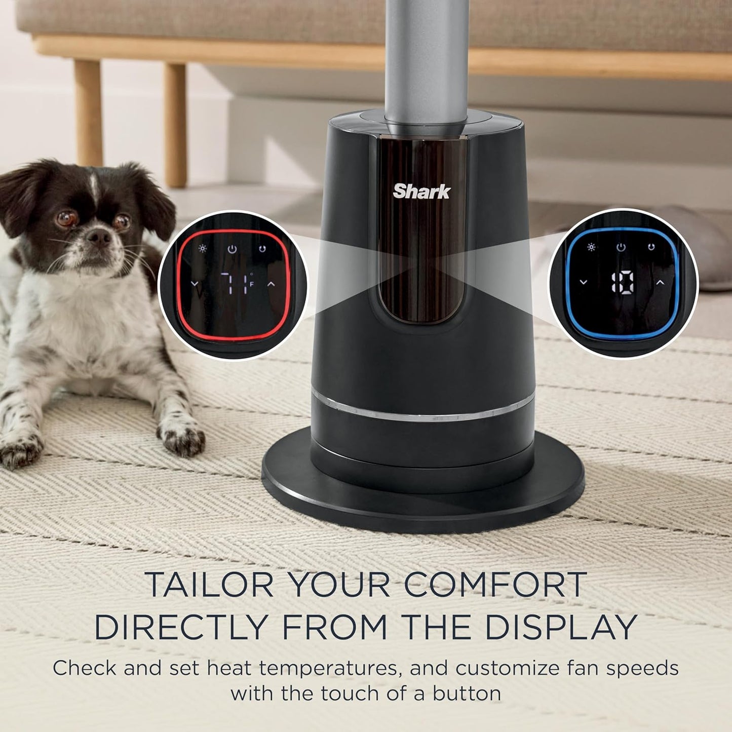 Shark TurboBlade Cool + Heat 2-in-1 Bladeless Tower Fan | Powerful Cooling |