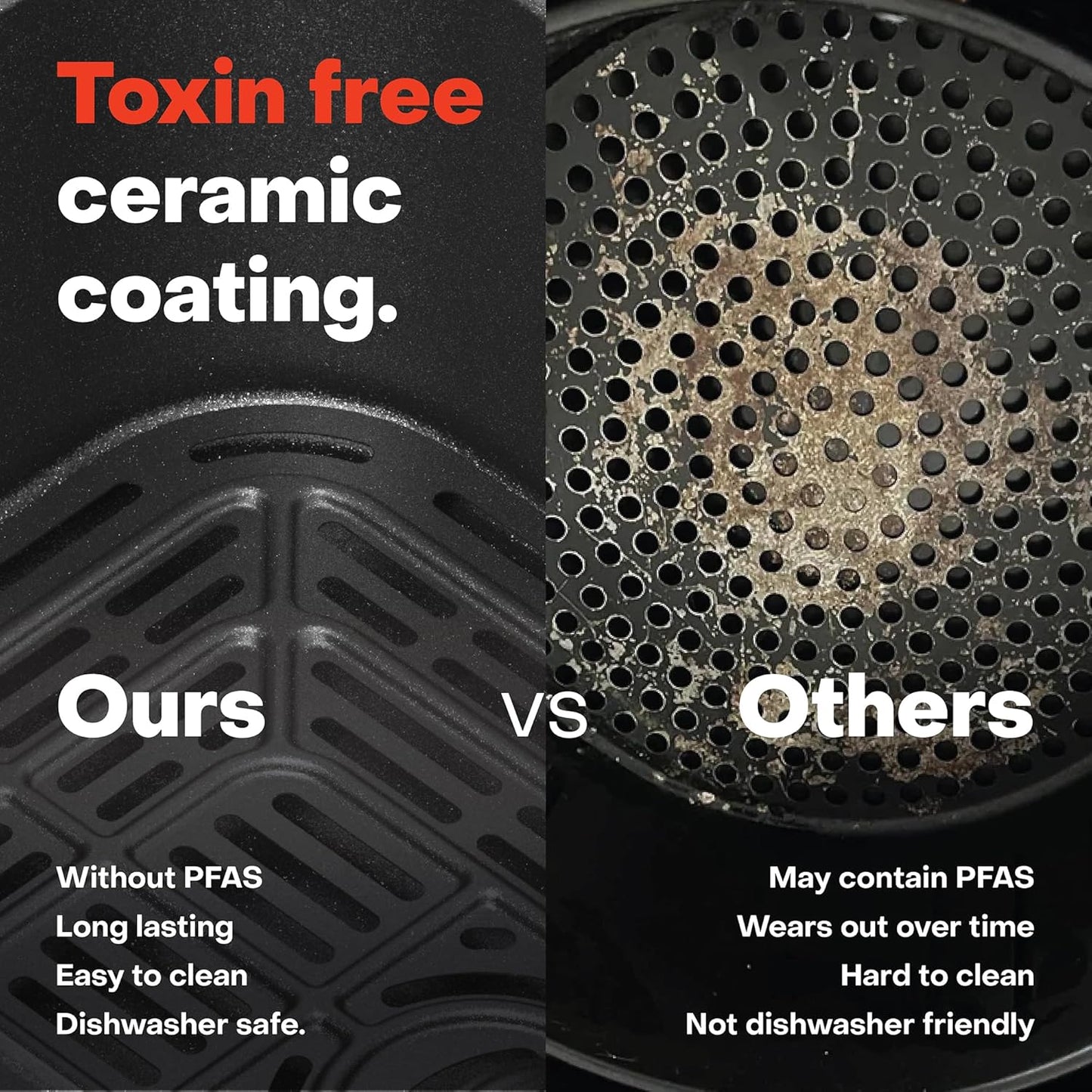 Nutricook Air Fryer Slim XL | 7.5 Litre | Light & Large Basket | 1700W | Toxin-Free Ceramic Coating