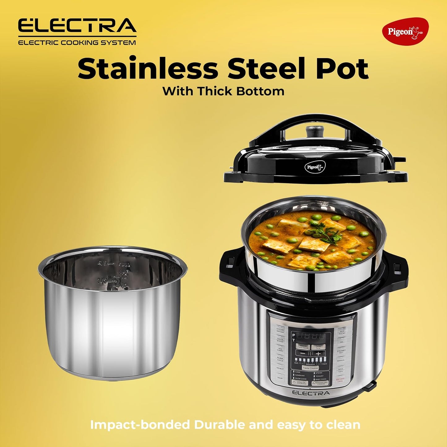 Pigeon Electra Smart EPC Cooker | Digital Display | 8 Preset Menus | Delay Timer | Automatic Cooking |