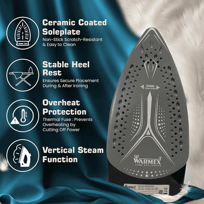 Warmex Mini Portable Travel Wet & Dry Steam Iron |  1100W  |