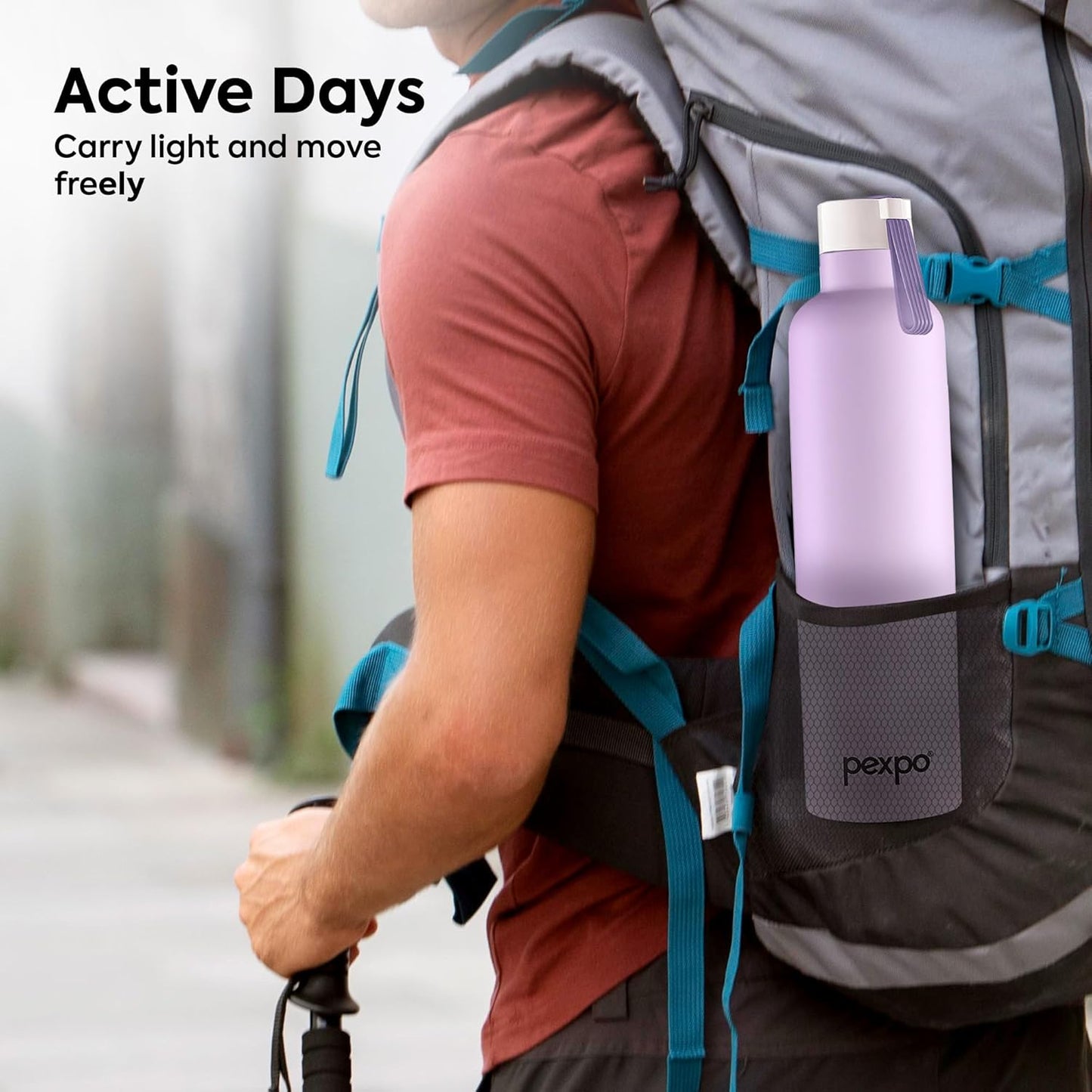 Pexpo Oslo Stainless Steel Water Bottle | 1 Ltr | Leak Proof |