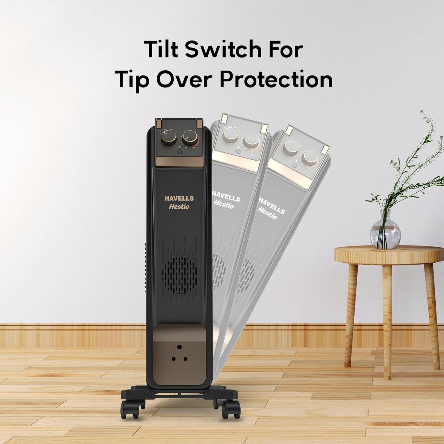 Havells Hestio 15 Wave | Fin OFR (Oil Filled Radiator) | Room Heater | 2900 W | 3 Heat Settings