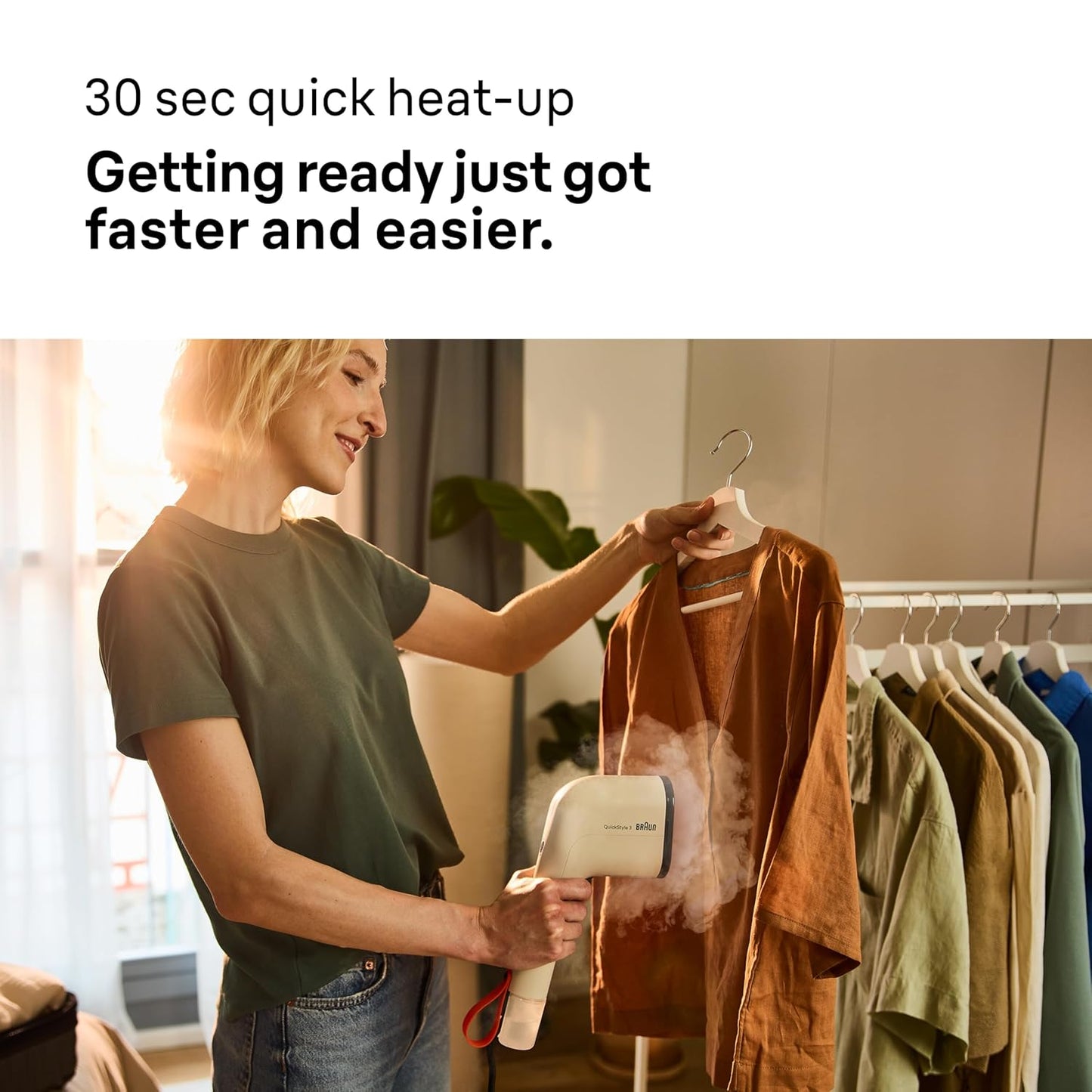 Braun Quickstyle 3 Garment Steamer | 1100W | Beige |