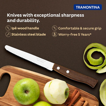 Tramontina  Tradicional Fruit Knife | Broad Tip | Blade Kitchen Knife for Fruits | 5 Years Warranty |