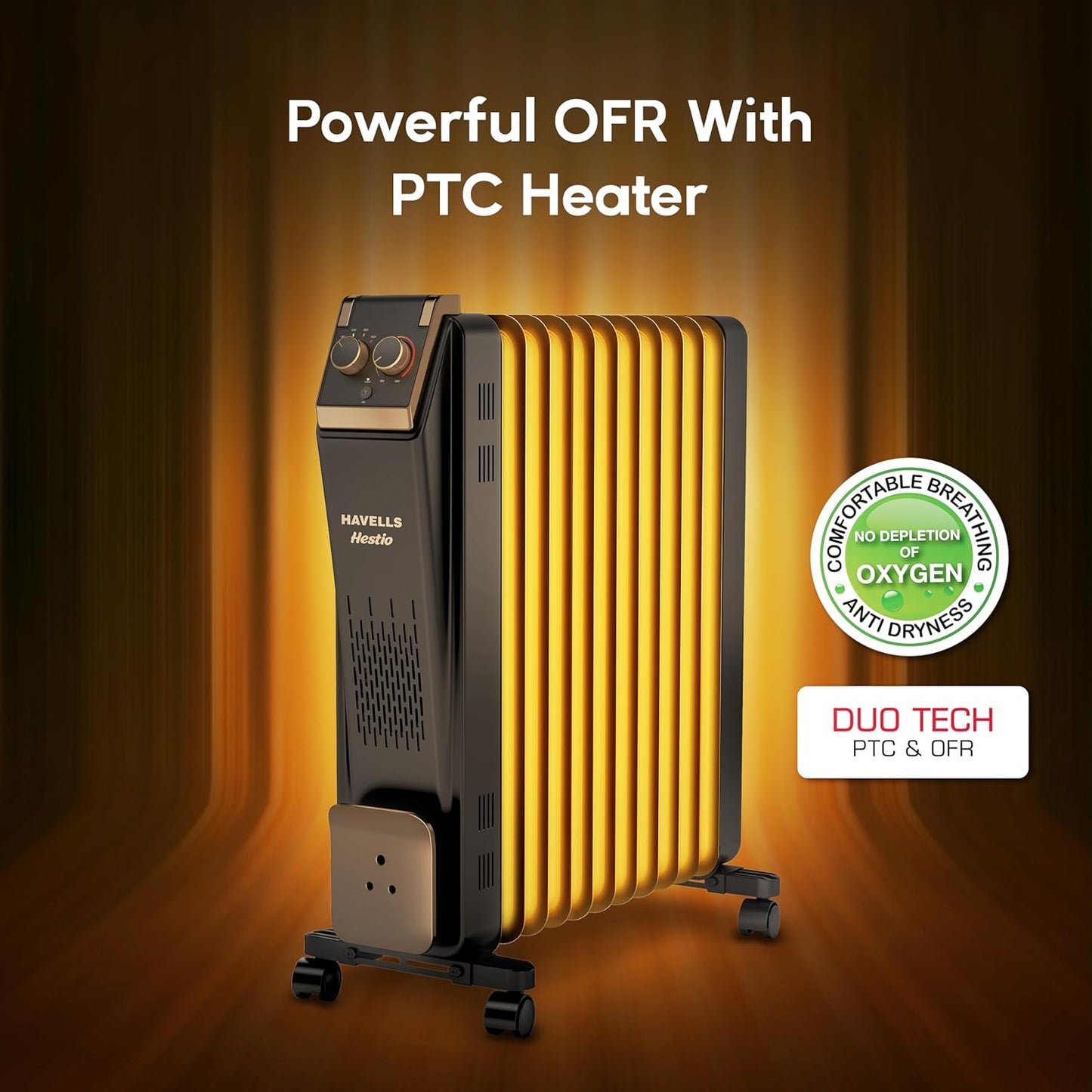 Havells 11 Fin Oil Filled Room Heater (OFR) | 2900W | ISI Approved