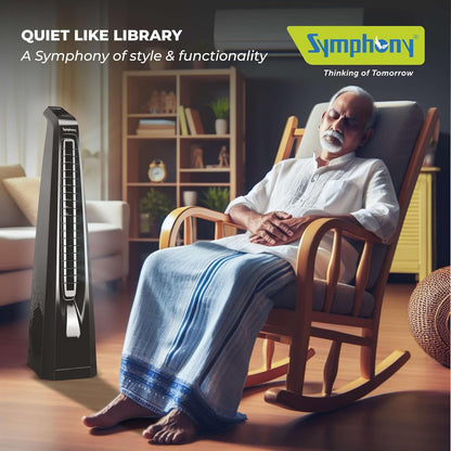 Symphony Surround BLDC | Black | Touchscreen l Panel | Remote Control