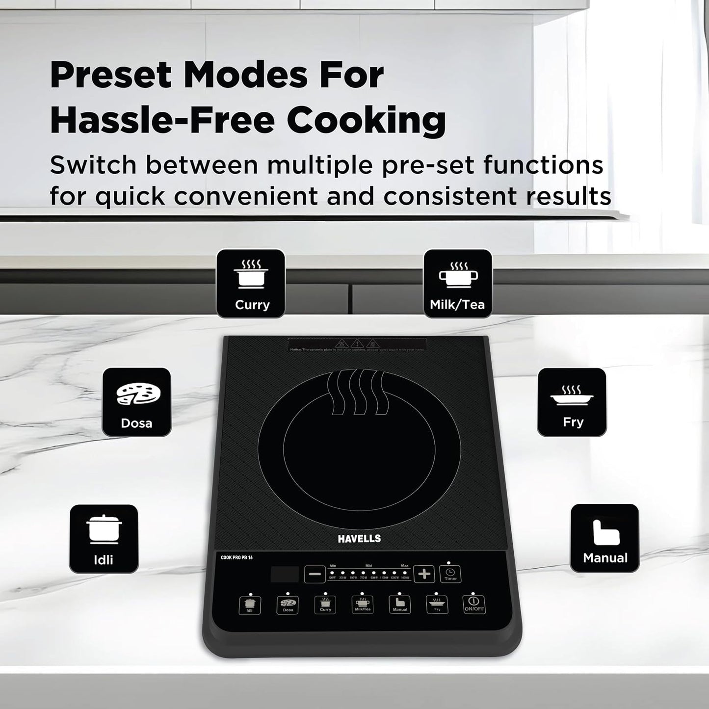 Havells Cook Pro PB 16 | Induction Cooktop | Black |