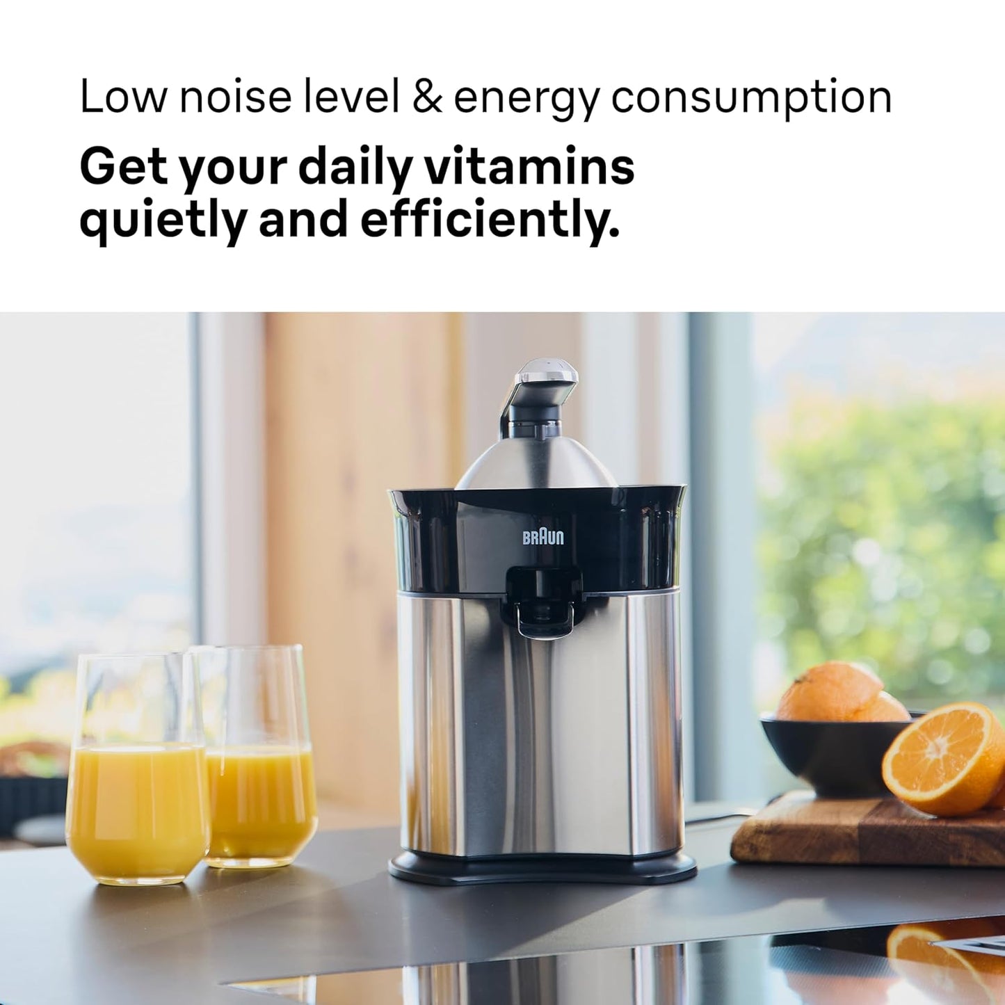 Braun Quick 7 Citrus Juicer | Unique Anti Drip System | Stainless Steel Body |
