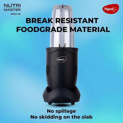 Pigeon Nutri Master 3 Jars | Stainless Steel | Mixer Grinder, Juicer, Blender, Smoothie Maker All-In-1 Machine |