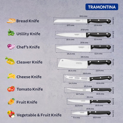 Tramontina Ultracorte Utility Knife | 5.9 Inch Stainless Steel Blade | Multipurpose Kitchen Knife | Antimicrobial Handle | Dishwasher Safe | 5-Year Warranty |
