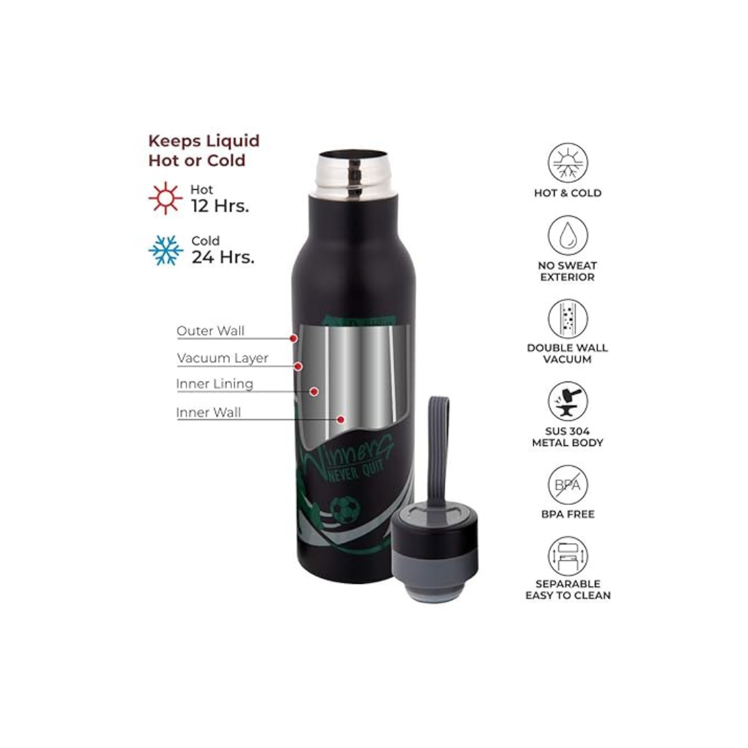 Dubblin Champ Stainless Steel Water Bottle | Green | 700ml |