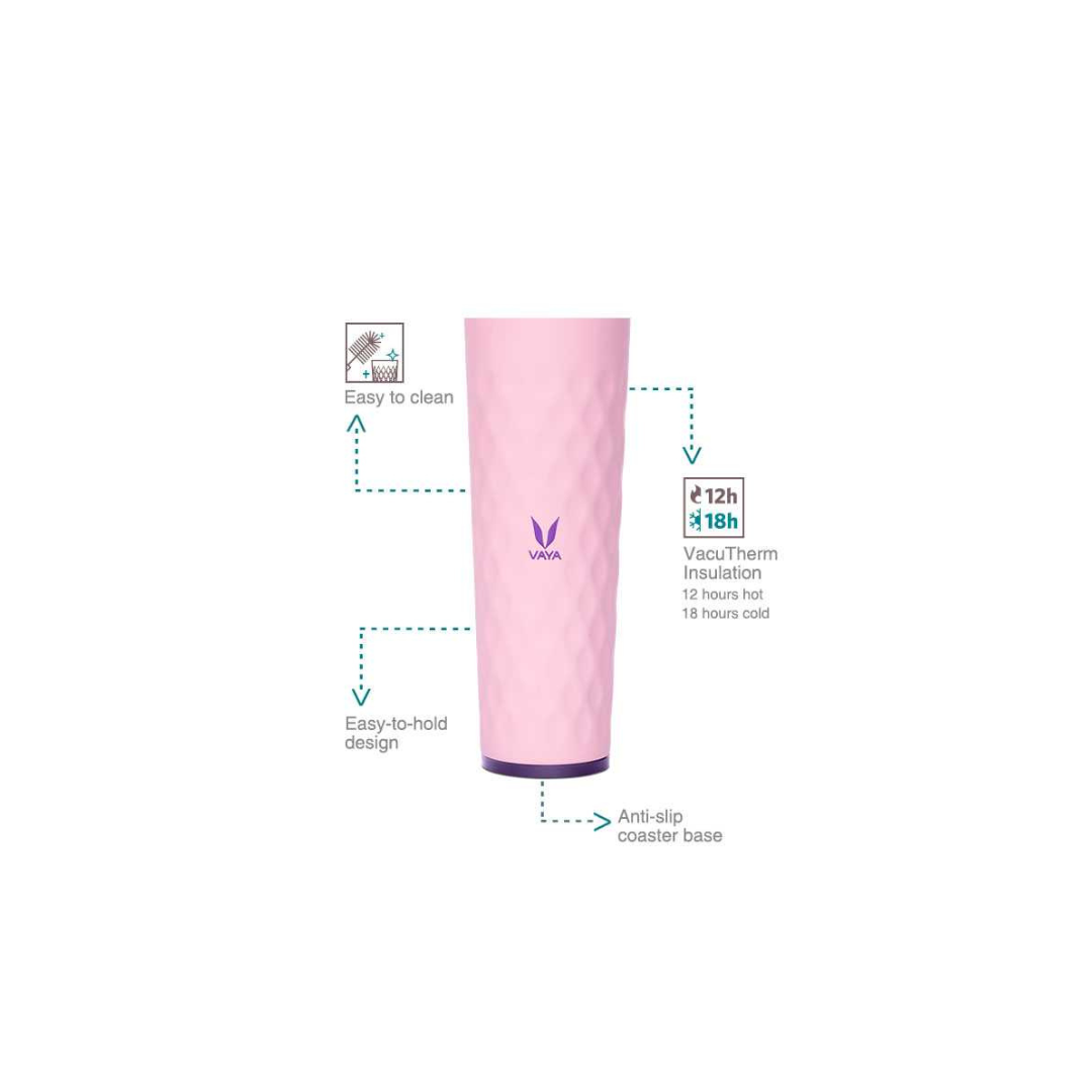 Vaya Drynk - 600 ml - Pink - with Globe Lid