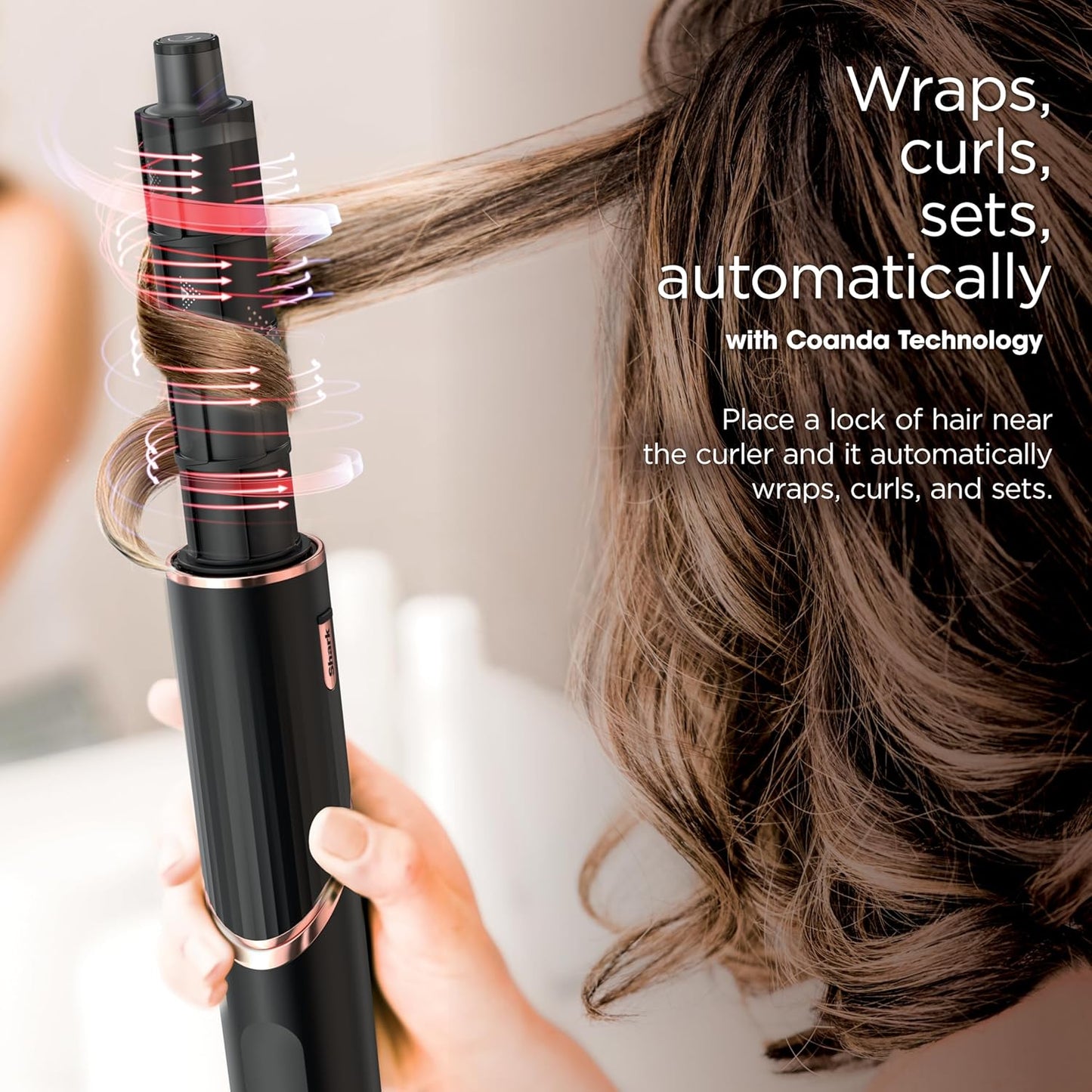 Shark Hair Dryer | Portable & Powerful  6 Styling Tools | Best for All Hair Types | Black |