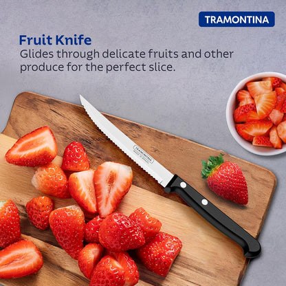 Tramontina Ultracorte Knife Set | 3-Piece Stainless Steel Kitchen Knife Set | Antimicrobial Handles | Dishwasher Safe | 5-Year Warranty |