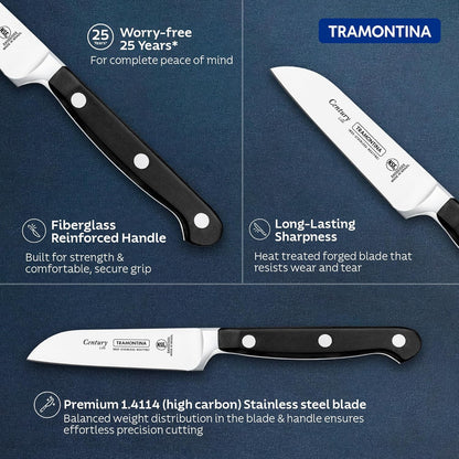 Tramontina Century Stainless Steel Vegetable & Fruits Knife | Kitchen Knife | 25 Years Warranty | 7.6 cm |