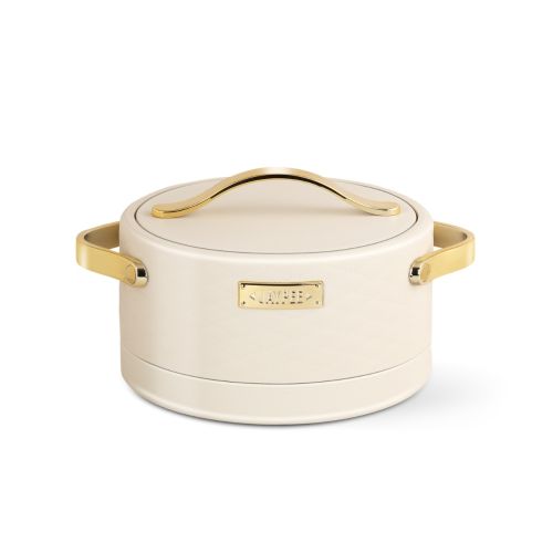 Jaypee Luxura Inner Stainless Steel Casserole | 2000ml | White | Unique Design | Hot Case |