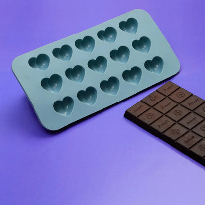 Rena Silicone Sweetheart Chocolate Mould | 15 Holes | Non-stick Mould |