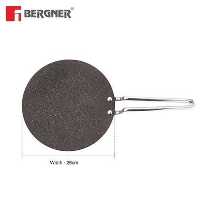 Bergner Argent Samsara Triply Stainless Steel roti Tawa | 26 cm | Induction Compatible |