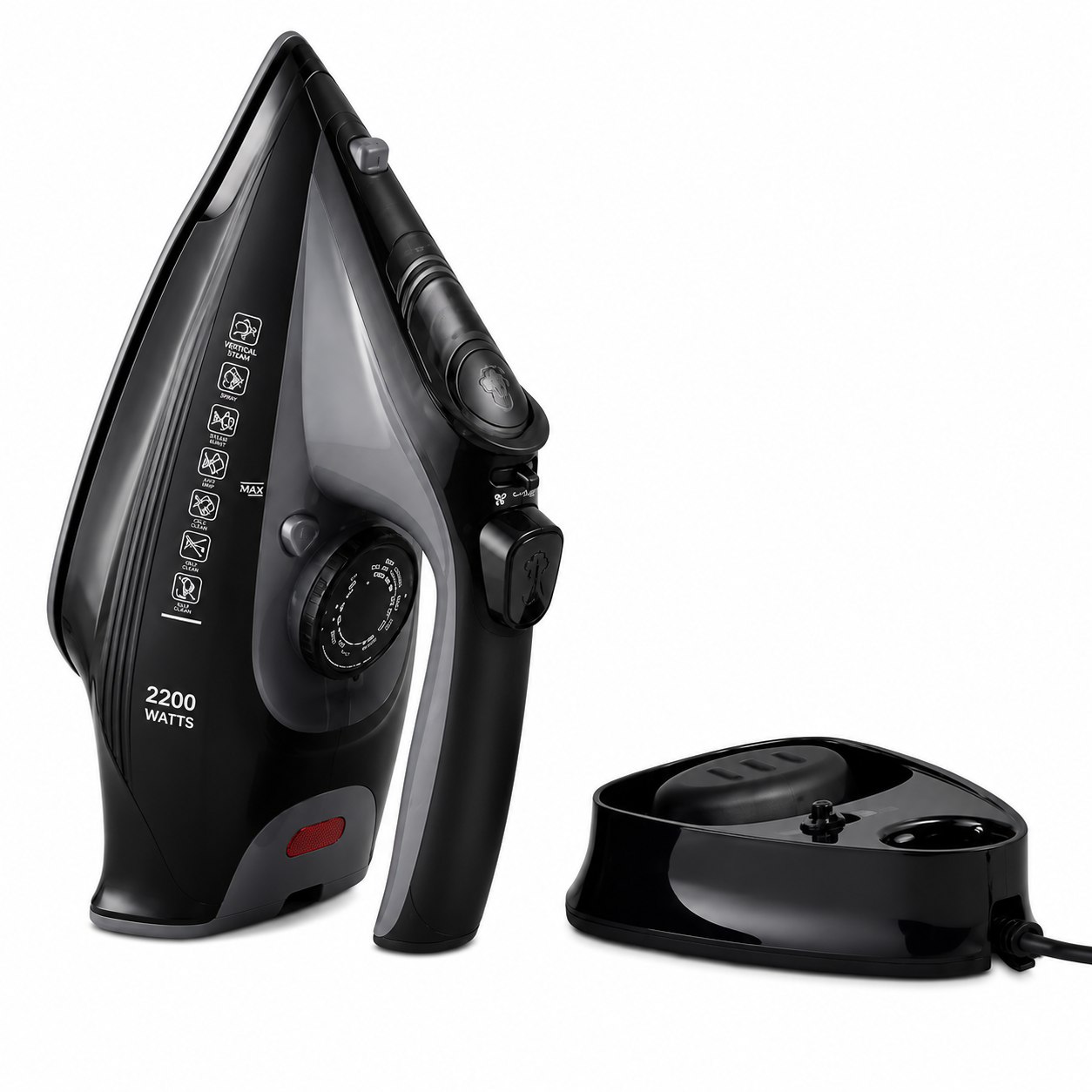 Pigeon Uncord Cordeless Steam Iron | 2200 Watts | Fast Heating | Black & Grey |