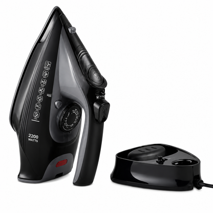 Pigeon Uncord Cordeless Steam Iron | 2200 Watts | Fast Heating | Black & Grey |
