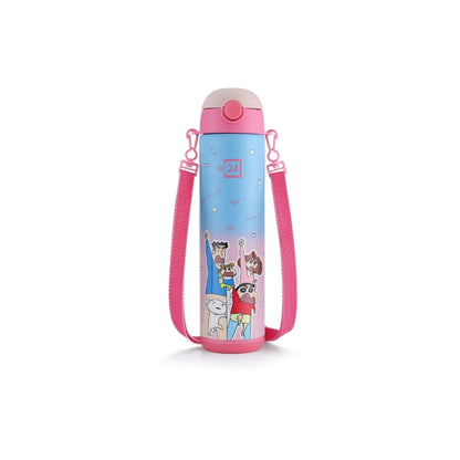 Pexpo Go-24 Water Bottle | Shinchan Edition | Hot & Cold flask | 470 ml |