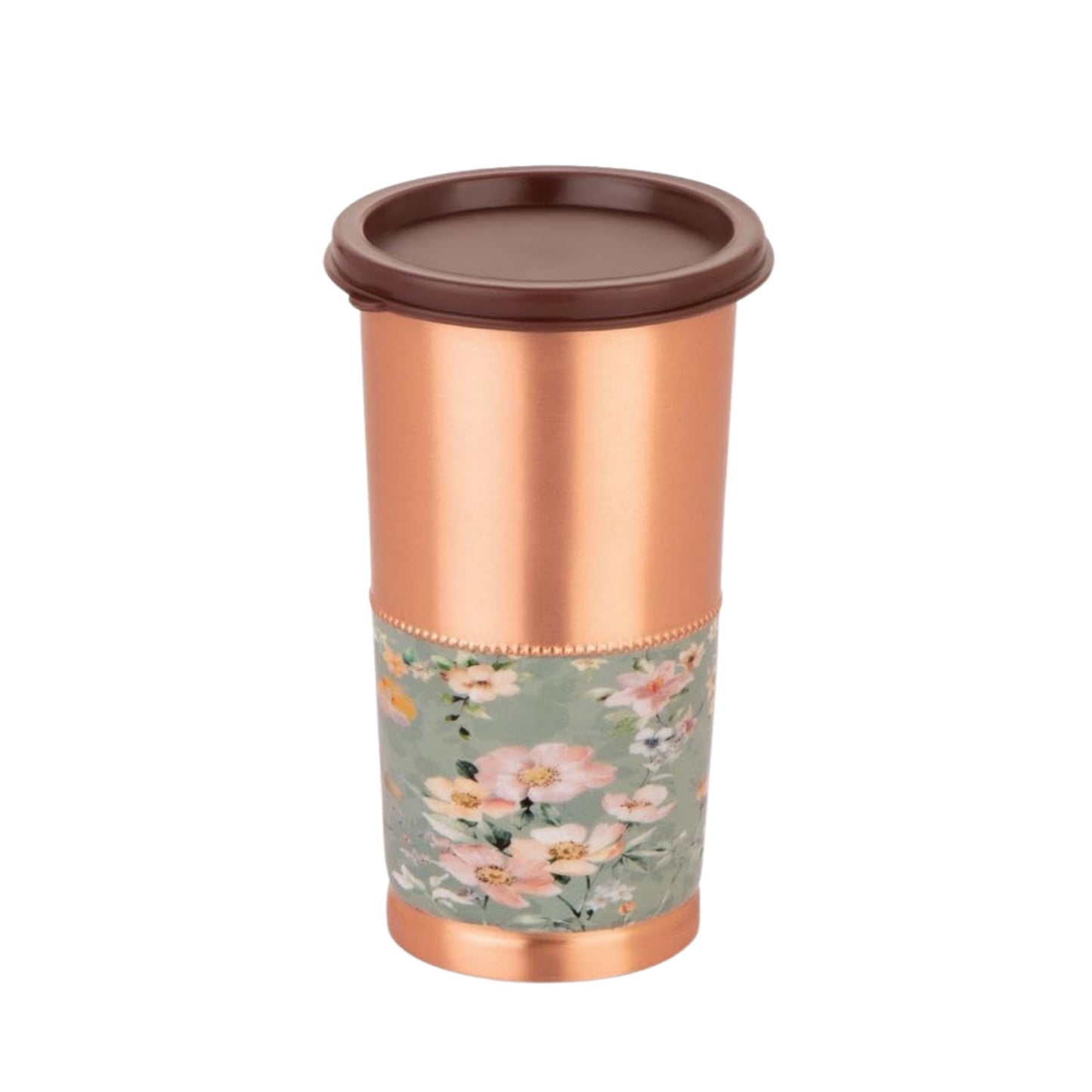 Attro Swara Copper Tumbler with Lid | 400 ml | Pure Copper | Durable & Stylish |