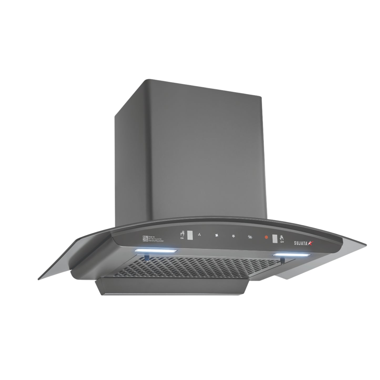 Sujata Pearl Auto Clean Kitchen Chimney | 1350 m³/hr Powerful Suction | Filterless Chimney with Low Noise Operation |